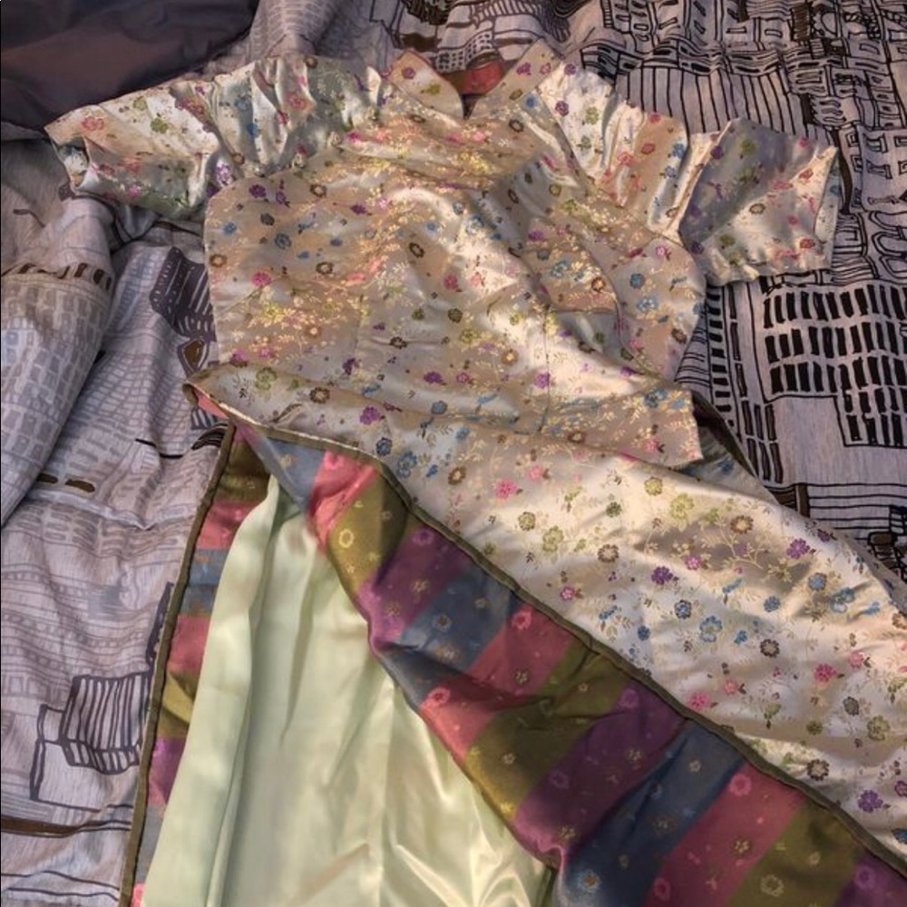 Chinese Mandarin cheongsam dress with pants